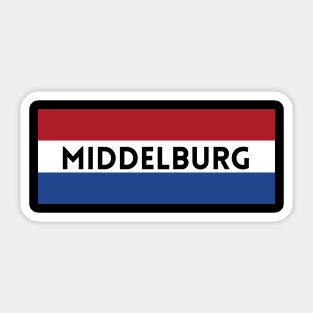 Middelburg City in Dutch Flag Sticker